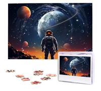 Puzzle de 1000 pièces pour adultes et familles - Puzzle stimulant pour nuits de jeu, explorateurs spatiaux et planètes - Pièces de puzzle en bois personnalisées - 75 x 50 cm