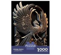 Puzzle De 1000 Pièces pour Adultes Eternal Golden God Phoenix Puzzles pour Adultes - Jeu De Réflexion Amusant Et Humoristique, Difficile Et Stimulant 52x38cm/1000pcs