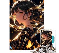Puzzle de 1000 pièces pour Adultes Étreinte du Papillon doré Jeu de détente d'analyse et de logique Difficile et Stimulant (38x52cm)