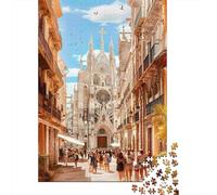 Puzzle De 1000 Pièces pour Adultes Europe Travel Gothic Cathedral Puzzle pour Adultes Jeu De Réflexion Jeu De Détente pour Passer Le Temps Interaction Parent-Enfant 38x26cm/1000pcs