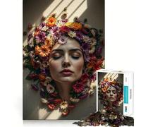 Puzzle de 1000 pièces pour Adultes « Éveillé par Les Fleurs » Découpe précise Jeu de réflexion et de Loisirs Cadeau d'anniversaire Artistique (38x26cm)