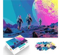 Puzzle de 1000 pièces pour Adultes Explorateur de l'espace Jouets de Jeu pour Cadeau Familial Une œuvre d'art 38x26cm