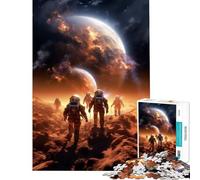Puzzle de 1000 pièces pour Adultes Explorateurs de l'espace sur Mars Activités Amusantes à la Maison Jeu Difficile Difficile Impossible Convient aux 14 Ans et Plus (50x75cm)