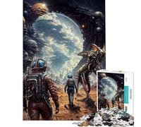 Puzzle de 1000 pièces pour Adultes Exploration Spatiale Extraterrestre Jeu de Construction pour Adultes Décoration Murale Cadeau Unique pour Anniversaire et Noël (Dimensions 50x75cm)