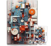 Puzzle de 1000 pièces pour Adultes - Expressionnisme Abstrait - Casse-tête - Jeu Familial - Idéal pour se détendre à la Maison - Cadeau Parfait - Dimensions : 38x26cm