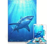 Puzzle de 1000 pièces pour Adultes Faits étonnants sur Les Requins, Jeux éducatifs, Analyse et logique, Cadeau d'anniversaire, Cadeau de Voyage 38x26cm