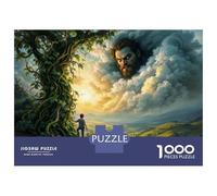 Puzzle De 1000 Pièces pour Adultes Fantasy Adventure Boy Meets Giant in Clouds Puzzles pour Adolescents, Passe-Temps Idéal pour Les Vacances À La Maison, Jeu Éducatif Et Stimulant À Compléter en Fami