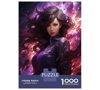 Puzzle De 1000 Pièces pour Adultes Fantasy Woman Art Print-2 Puzzle Anti-Stress, Difficile, Cadeau Unique pour Un Anniversaire Ou Noël 38x26cm/1000pcs