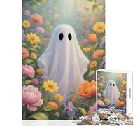 Puzzle de 1000 pièces pour Adultes Fantôme dans Un Jardin Fleuri Jeu Anti-Stress Idée Cadeau Parfaite Jeux relaxants Renforce l'amour au Sein du Couple Dimensions 38x26cm