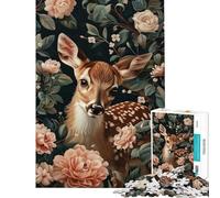 Puzzle de 1000 pièces pour Adultes Faon des prés Un défi à relever pour Passer Le Temps Pendant Les Vacances Jeu Anti-Stress Convient aux Personnes de 14 Ans et Plus (38x52cm)