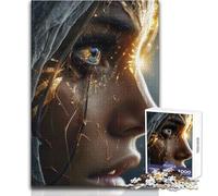 Puzzle de 1000 pièces pour Adultes - Femme angélique Divine - Apaisant et Relaxant - Assemblage sans Couture - Haute précision - Dimensions:38x52cm