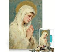 Puzzle de 1000 pièces pour Adultes Femme en prière avec auréole 38x26cm, idéal pour stimuler la mémoire et Passer Un Moment agréable À Assembler pour la liste de souhaits du Père Noël