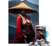 Puzzle de 1000 pièces pour Adultes Femmes samouraïs Jeu Stimulant et Relaxant pour Femmes (Dimensions 38x26cm)