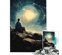 Puzzle de 1000 pièces pour Adultes Figure Solitaire sous Un Ciel étoilé Jeu intellectuel Casse-tête Analyse et logique Cadeau pour Femmes et Hommes (Dimensions 38x26cm)