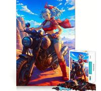 Puzzle de 1000 pièces pour Adultes Fille Anime à Moto Découpe de Haute précision Facile à Apprendre Idéal pour Toute la Famille (50x75cm)