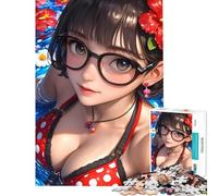 Puzzle de 1000 pièces pour Adultes Fille Anime en Bikini dans Une Piscine Jeu Difficile et Stimulant pour se détendre et soulager Le Stress Convient aux Personnes de 14 Ans et Plus (50x75cm)
