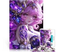 Puzzle de 1000 pièces pour Adultes Fille animée avec Un Design Galactique Défi Difficile Renforcer l'amour Entre Les Couples 75x50cm