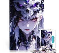 Puzzle de 1000 pièces pour Adultes Fille Crâne Démon Violet Difficile à réaliser mais Amusant et Humoristique décoration Murale 50x70cm