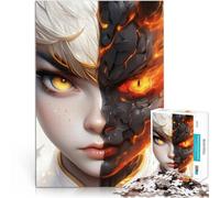 Puzzle de 1000 pièces pour Adultes Fille d'anime à Double Visage Analyse et logique avec Affiche et Feuille de Questions correspondantes 52x38cm