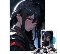 Puzzle de 1000 pièces pour Adultes Fille d'anime aux Yeux de feu Jeu Impossible Jeu éducatif Idée Cadeau Apprentissage et éducation (Dimensions 38x26cm)