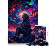 Puzzle de 1000 pièces pour Adultes Fille de l'espace néon Qui trébuche (50x75cm) stimule l'agilité cérébrale, favorise la détente et Offre Un Assemblage sécurisé et Chaleureux Idée Cadeau de Noël