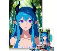 Puzzle de 1000 pièces pour Adultes Fille Elfe à Cornes dans la forêt (50x75cm) Jeu de réflexion avec découpe de précision et Bords Lisses Un défi Amusant pour Passer Le Temps