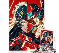 Puzzle de 1000 pièces pour Adultes Fille en Armure cybernétique Jeu de Puzzle de 1000 pièces Cadeau Familial pour Les Anniversaires Modèle à Assembler (50x75cm)