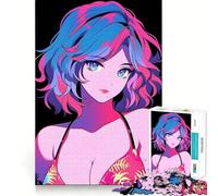 Puzzle de 1000 pièces pour Adultes Fille en Maillot de Bain Style Anime Jeu de mémoire et de découpe Fine Finition Premium Un Moyen captivant de Passer Le Temps (38x26cm)