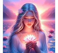 Puzzle de 1000 Pièces pour Adultes Fille Lotus, Divertissement Créatif, Fun, Puzzle Adulte 1000 pièces, DIY Puzzles Stimulant Parfait pour Les soirées de Jeu, Taille Finie:65x65cm