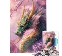 Puzzle de 1000 pièces pour Adultes « Fleur de Dragon Mystique Jeu de réflexion et de détente pour Adultes idéal pour Les interactions Parent-Enfant (Dimensions 50x75cm)