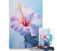 Puzzle de 1000 pièces pour Adultes Fleur d'hibiscus Découpe Impeccable Jeu de Concentration Amusant Cadeau Gratuit Idée Cadeau d'anniversaire (38x52cm)