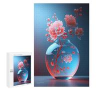 Puzzle de 1000 pièces pour Adultes - Fleur Rouge épanouie, Citation inspirante, Puzzle idéal pour Les Jeux et Les activités en Famille, Cadeau (26 x 38 cm).