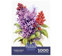 Puzzle de 1000 pièces pour adultes Fleurs Lilac Puzzle pour adultes Jeux de relaxation Analyse et Cadeaux logiques pour les amis et la famille 70 x 50 cm/1000 pièces
