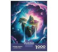 Puzzle De 1000 Pièces pour Adultes Floating Island in Space Puzzle Anti-Stress, Difficile, Cadeau Unique pour Un Anniversaire Ou Noël 52x38cm/1000pcs