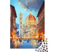 Puzzle De 1000 Pièces pour Adultes Florence Cathedral Painting-8 Puzzle pour Adolescents Analyse Et Logique Aide À Stimuler Le Cerveau Idéal comme Cadeau pour Toute La Famille 70x50cm/1000pcs