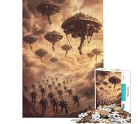Puzzle de 1000 pièces pour Adultes Flotte de cuirassés Invasion Jeu de Puzzle Anti-Stress 1000 pièces Défi Difficile Jeu Unique (50x75cm)