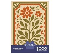 Puzzle De 1000 Pièces pour Adultes Folk Art Floral Design Puzzles pour Adolescents - Course De Vitesse Manuelle - Difficile Et Stimulant - Cadeaux De Noël Et d'anniversaire 38x26cm/1000pcs