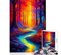 Puzzle de 1000 pièces pour Adultes, Forêt Arc-en-Ciel, Décoration Murale, pour Les Jeux impossibles, Jeu d'interaction Parent-Enfant, Dimensions 38x26cm