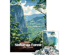 Puzzle de 1000 pièces pour Adultes Forêt de Sinharaja Sri Lanka Illustration Puzzle Anti-Stress Améliore la mémoire pour Noël ou Un Anniversaire (Dimensions 38x52cm)