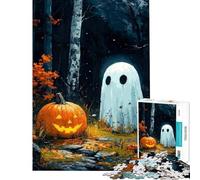 Puzzle de 1000 pièces pour Adultes Forêt hantée d'halloween Jeu de détente Niveau de difficulté élevé Cadeau d'anniversaire Unique (Dimensions 50x75cm)