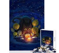 Puzzle de 1000 pièces pour Adultes Forêt illuminée Décoration intérieure Jouet Cadeau d'anniversaire Jeu de réflexion Entraînez Votre Cerveau et Votre dextérité Dimensions 50x75cm