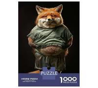 Puzzle De 1000 Pièces pour Adultes Fox Fat Puzzles pour Adolescents Jeu Manuel Défi Difficile Cadeau d'anniversaire, Cadeaux, 70x50cm/1000pcs