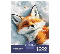 Puzzle De 1000 Pièces pour Adultes Fox in Snow Puzzle pour Adultes, Jouet, Décoration Murale, Analyse Et Logique, Cadeaux Uniques pour Anniversaire Et Noël 38x26cm/1000pcs