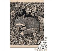 Puzzle De 1000 Pièces pour Adultes Fox in The Garden Puzzle Casse-tête Jeu De Rapidité Activités Amusantes À La Maison 38x26cm/1000pcs