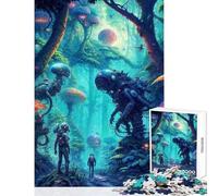 Puzzle de 1000 pièces pour Adultes Frontière Galactique et Extraterrestre Jeu Impossible Activités familiales Jouet éducatif Liste de souhaits avec Le Père Noël (38x26cm)
