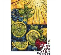 Puzzle De 1000 Pièces pour Adultes Fruit Infused Water Art Print-1 Puzzle Casse-tête Jeu De Rapidité Activités Amusantes À La Maison 70x50cm/1000pcs