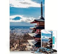 Puzzle de 1000 pièces pour Adultes Fujiyoshida Japon Bords Nets Décoration Activité cérébrale Amusante et Facile à Vivre Cadeau d'anniversaire pour l'esprit (50x75cm)