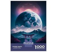 Puzzle De 1000 Pièces pour Adultes Full Moon in Japanese Puzzle pour Adolescents : Améliore La Mémoire, Activités Ludiques À La Maison, Cadeaux Anti-Stress 70x50cm/1000pcs