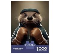 Puzzle De 1000 Pièces pour Adultes Funny Beaver Animal Boxer Puzzle Adulte Jeux Relaxants Course De Vitesse Manuelle Cadeau d'anniversaire, Cadeaux, 70x50cm/1000pcs