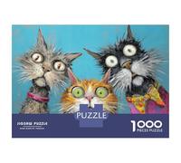 Puzzle De 1000 Pièces pour Adultes Funny Cats Art Print-1 Puzzle Casse-tête Jeu De Rapidité Activités Amusantes À La Maison 70x50cm/1000pcs